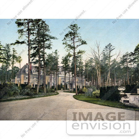 #41127 Stock Photo Of The Driveway Leading To The House Of George Jay Gould In Georgian Court, Now The Georgian Court University, Lakewood, New Jersey by JVPD