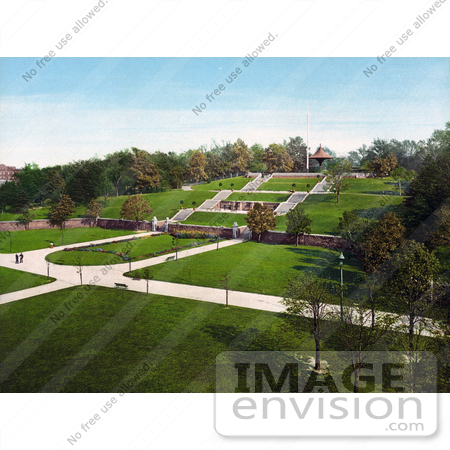 #41144 Stock Photo Of People Strolling On The Paths In Fort Greene Park Of Brooklyn, New York by JVPD