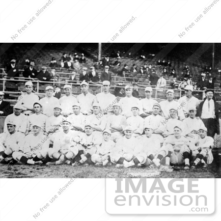 #41231 Stock Photo of The 1916 Red Sox Baseball Team Posing In Their Uniforms by JVPD