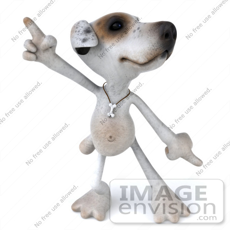 #43128 Royalty-Free (RF) Clipart Illustration of a 3d Jack Russell Terrier Dog Mascot Dancing - Pose 1 by Julos