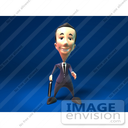 #44792 Royalty-Free (RF) Illustration Of A 3d White Businessman Mascot Reaching Out To Shake Hands - Version 1 by Julos