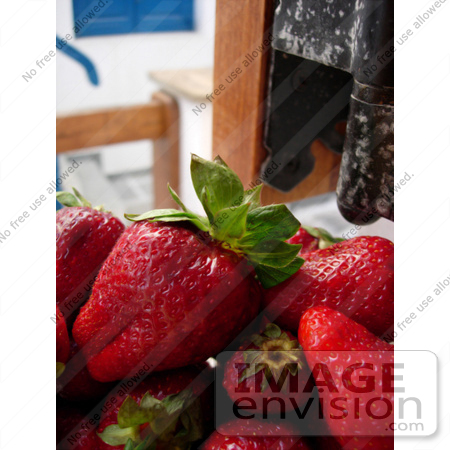 #53850 Royalty-Free Stock Photo of a closeup of strawberries by Maria Bell