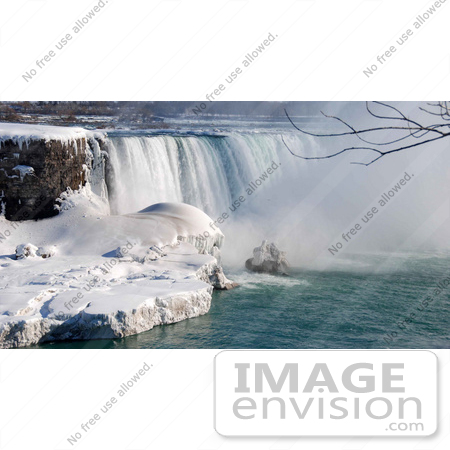 #53901 Royalty-Free Stock Photo of Niagara Falls in Winter, Canadian Side by Maria Bell