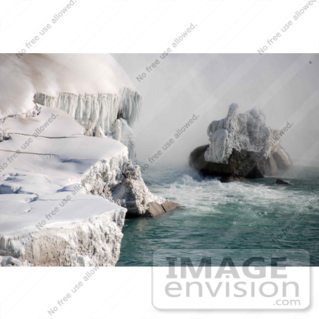 #53909 Royalty-Free Stock Photo of Niagara Falls in Winter, Canadian Side by Maria Bell