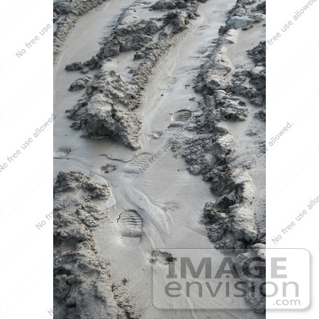 #560 Photo of Footprints in the Mud at Copper Boat Ramp, Applegate Lake, Oregon by Jamie Voetsch