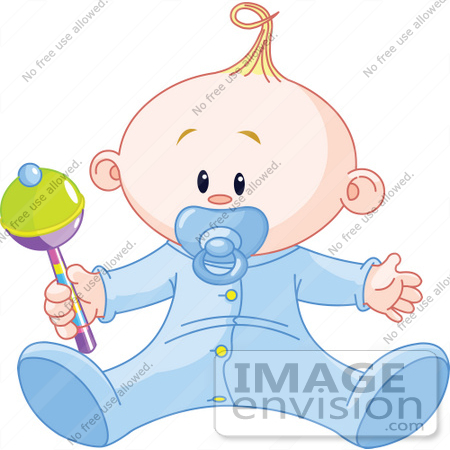 Royalty-Free (RF) Clip Art Illustration Of A Baby Boy Playing With A ...