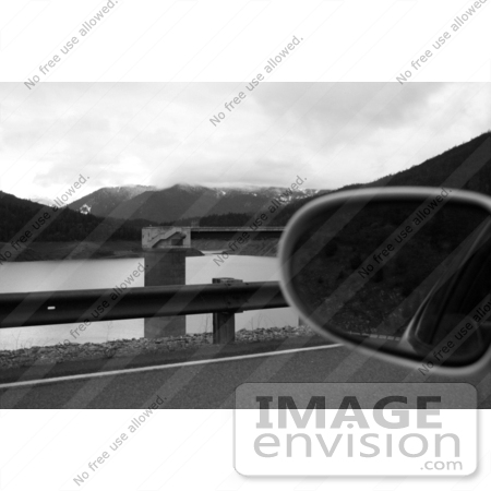 #575 Photo of a Reflection in a Car Side Mirror at Applegate Lake, Oregon by Jamie Voetsch
