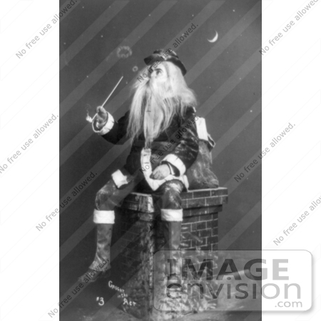 #5924 Santa on Chimney by JVPD