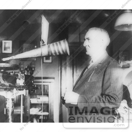 #5972 President Harding Recording His Voice by JVPD