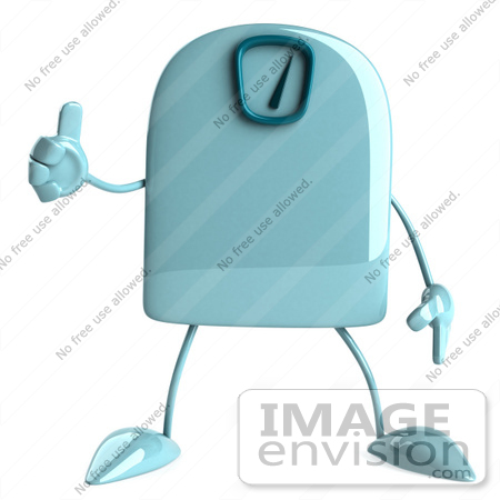 #61250 Royalty-Free (RF) Illustration Of A 3d Green Foot Scale Character Giving A Thumb Up by Julos