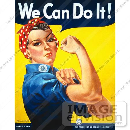 #6718 Stock Photo of We Can Do It! Rosie the Riveter by JVPD