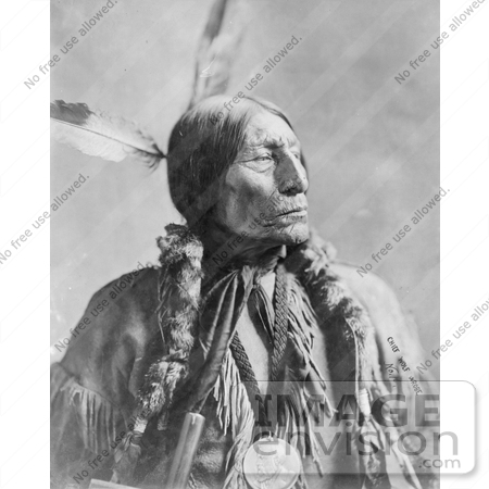 #6964 Stock Image of a Cheyenne Native American Indian Named Wolf Robe by JVPD