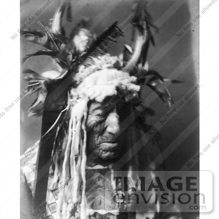 #7073 Stock Image of Lean Wolf, a Hidatsa Native American Man by JVPD