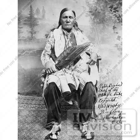 #7110 Stock Image of an Osage Indian Chief, Peter Bighart by JVPD