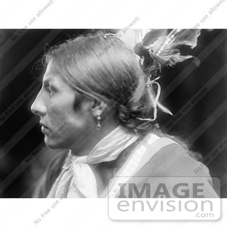 #7163 Stock Image: Amos Two Bulls, Sioux Native American Indian by JVPD