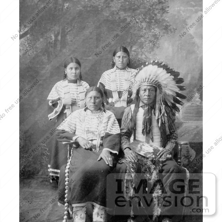 #7164 Stock Image: Sioux Family by JVPD