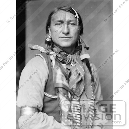 #7204 Stock Image: Sioux Indian Man, Joe Black Fox by JVPD