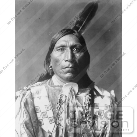 #7336 Stock Image: Little Hawk, a Brule American Indian by JVPD