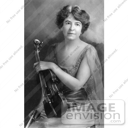 #7384 Stock Photo of Maud Powell With Violin by JVPD