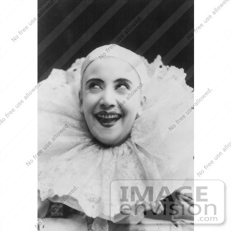 #7405 Stock Picture of Pilar Morin as a Clown, Smiling by JVPD