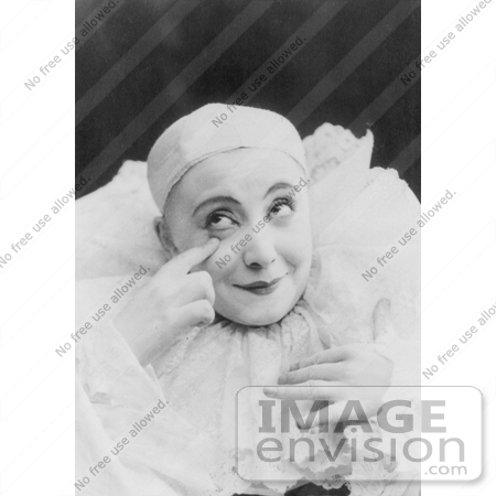 #7410 Stock Picture of Pilar Morin as a Mime, Rubbing His Eye by JVPD