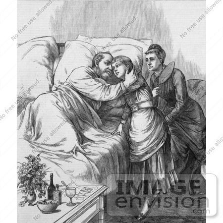 #7543 Picture of President Garfield Being Greeted by His Wife and Daughter by JVPD