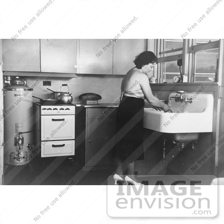 #8206 Picture of Woman in Her Kitchen by JVPD