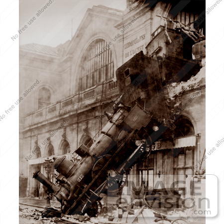 #8466 Picture of the Montparnasse Train Wreck by JVPD