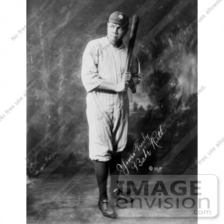 #8796 Picture of The Great Bambino With a Bat by JVPD