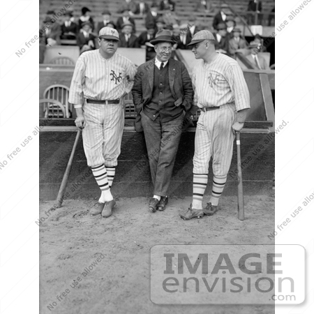 #8801 Picture of Babe Ruth, Jack Bentley, and Jack Dunn by JVPD