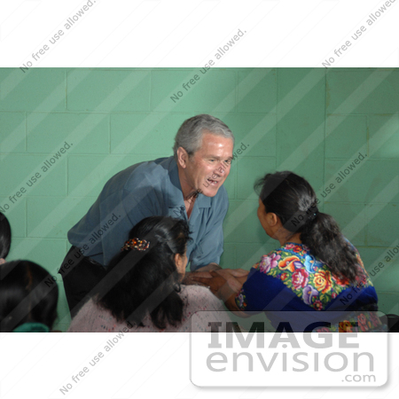 #8877 Picture of George W Bush Greeting a Guatemalan Woman by JVPD