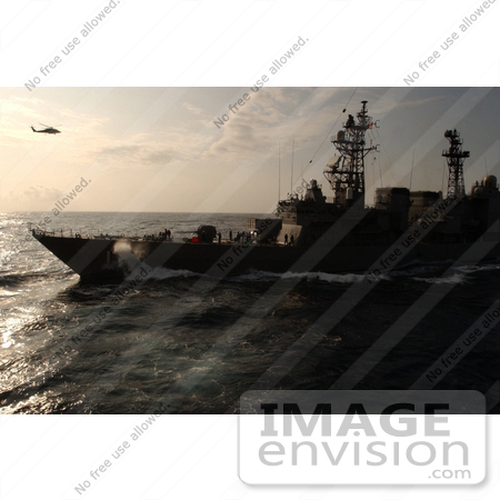 #8903 Picture of an Aircraft Carrier and Helicopter by JVPD