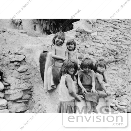 #9088 Picture of Hopi Indian Children by JVPD