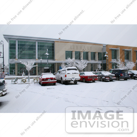 #959 Photography of Snow Covered Parking Lot Infront of the Jackson County Library by Kenny Adams