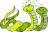 #12525 Two Snakes in Love Clipart by DJArt