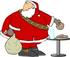 #12543 Santa Eating Cookies Clipart by DJArt