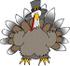 #12546 Thanksgiving Turkey Clipart by DJArt