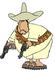 #12651 Male Mexican Bandito With Pistils Clipart by DJArt