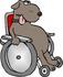 #13280 Injured Dog in a Wheelchair Clipart by DJArt