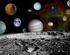 #1422 Stock Photo of the Planets of the Solar System With Craters of the Moon by JVPD