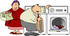#14517 Middle Aged Caucasian Couple Doing Laundry Clipart by DJArt