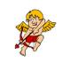 #14642 Blond Cupid Boy With a Heart Shaped Arrow Clipart by DJArt