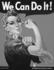 #14673 Picture of We Can Do It! Rosie the Riveter in Black and White by JVPD