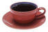 #16958 Picture of a Pink Cup of Black Coffee on a Saucer Plate by JVPD