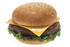 #16998 Picture of a Classic American Fast Food Cheeseburger With Lettuce on a Sesame Seed Bun by JVPD