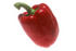 #17121 Picture of One Whole Red Bell Pepper With a Green Stem, Covered in Water Droplets by JVPD