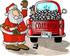 #18382 Santa Preparing a Load of Coal For Bad Boys and Girls on Christmas Clipart by DJArt