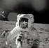 #19950 Stock Picture of Astronaut Alan LaVern Bean Collecting Samples on the Moon in 1969 by JVPD