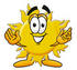 #25256 Clip Art Graphic of a Yellow Sun Cartoon Character With Welcoming Open Arms by toons4biz