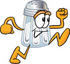#25287 Clip Art Graphic of a Salt Shaker Cartoon Character Running by toons4biz